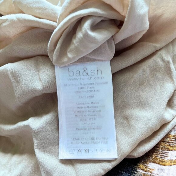 BASH CLAREN TIERED COLORFUL MIDI SKIRT - S - Picture 13 of 14